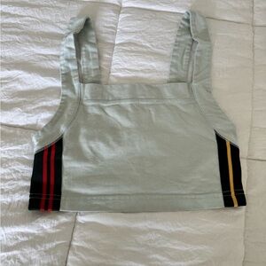 URBAN OUTFITTERS square neck wide strap cropped tank top